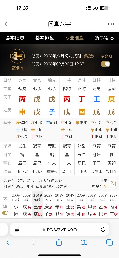 用盲派来看这个八字