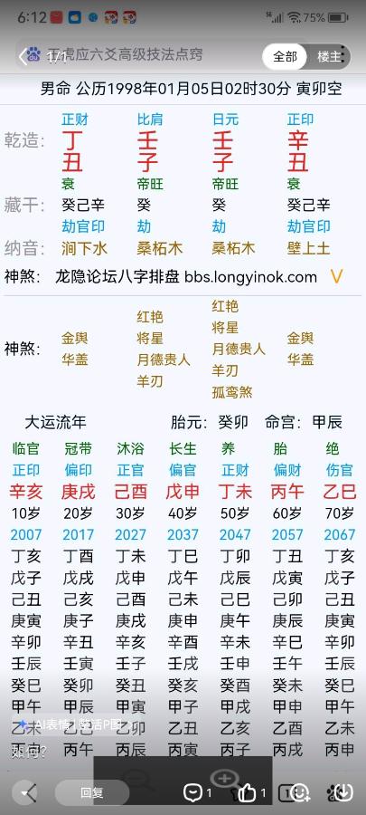 此八字的寿命到哪一年？