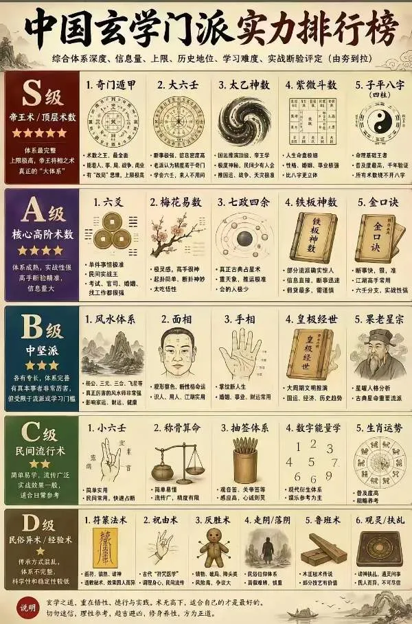 中国玄学门派实力排行榜